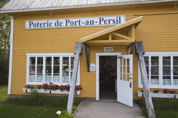 Framed Print : Quebec, Canada. Poterie de Port au Persil, Sainte Simeon Framed Print : Quebec, Canada. Poterie de Port au Persil, Sainte Simeon