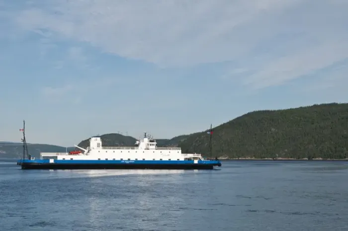 Framed Print : Quebec, Canada. Tadoussac ferry