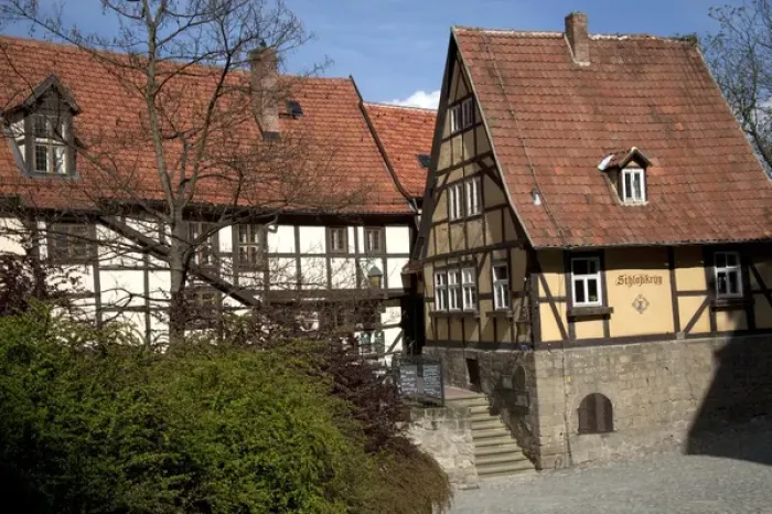 Framed Print : QUEDLINBURG18145-2012-BARTRUFF. CR2 - Half- timbered skyline buildings atop Castle Hill in 1 Framed Print : QUEDLINBURG18145-2012-BARTRUFF. CR2 - Half- timbered skyline buildings atop Castle Hill in 1
