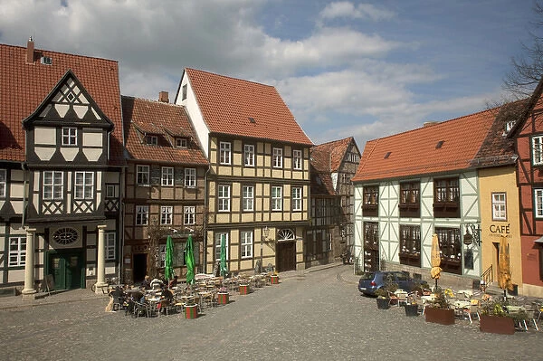QUEDLINBURG18191-2012-BARTRUFF. CR2 - Typical Quedlinburg, Germany Old Town Square