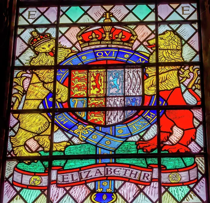 Framed Print : Queen Elizabeth Ii Coat of Arms stained glass, Westminster Abbey, London, England. Westminster Abbey has been the burial place of Britain's monarchs since the 11th century. (Editorial Use Only) Framed Print : Queen Elizabeth Ii Coat of Arms stained glass, Westminster Abbey, London, England. Westminster Abbey has been the burial place of Britain's monarchs since the 11th century. (Editorial Use Only)