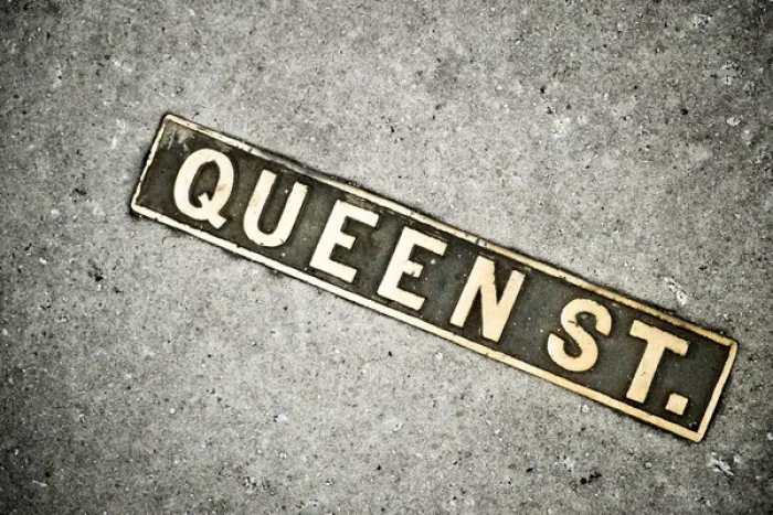 Framed Print : Queen St Sign, Charleston, South Carolina. USA