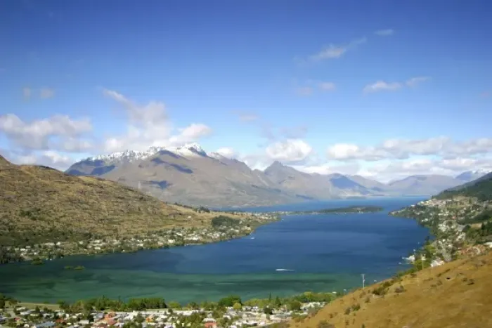 Framed Print : Queenstown, New Zealand. A helicopter ride around Queenstown shows stunning views
