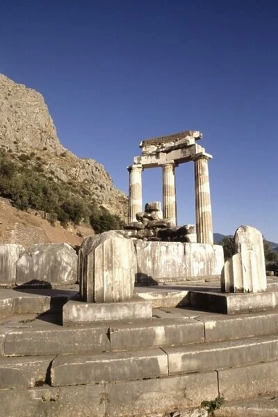 Quiet place of refuse at the Temple of Apollo 4th Century in Delphi Greece