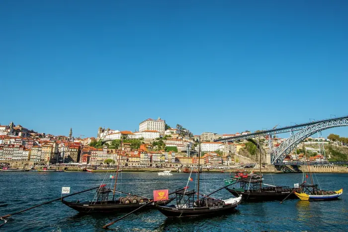 Framed Print : Rabelo boats near the Luis I Bridge over the Douro River, Porto, Portugal. (Editorial Use Only) Framed Print : Rabelo boats near the Luis I Bridge over the Douro River, Porto, Portugal. (Editorial Use Only)