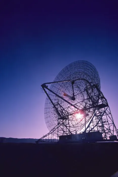 Framed Print : radio telescope sunset Stanford California