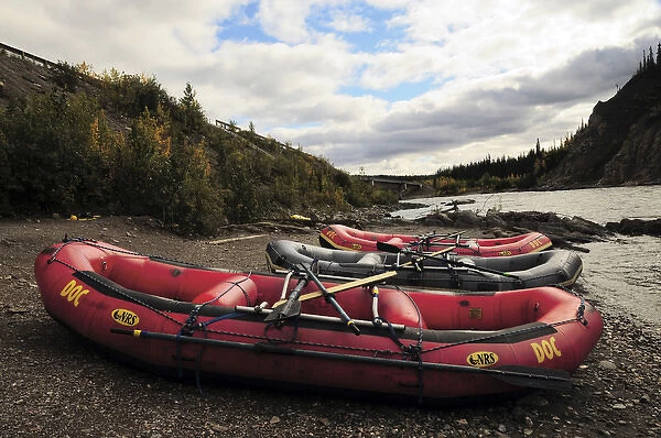 Rafts and the Nenana River, Denali, Alaska; USA