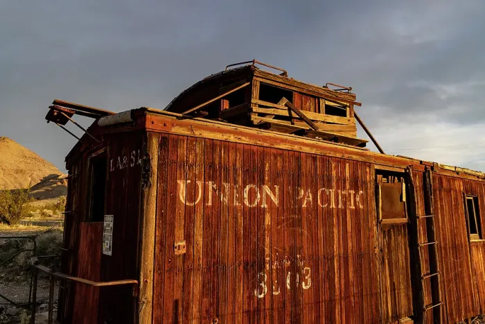 Framed Print : Rail car at Rhyolite Ghost Town near Beatty, Nevada, USA. (Editorial Use Only) Framed Print : Rail car at Rhyolite Ghost Town near Beatty, Nevada, USA. (Editorial Use Only)
