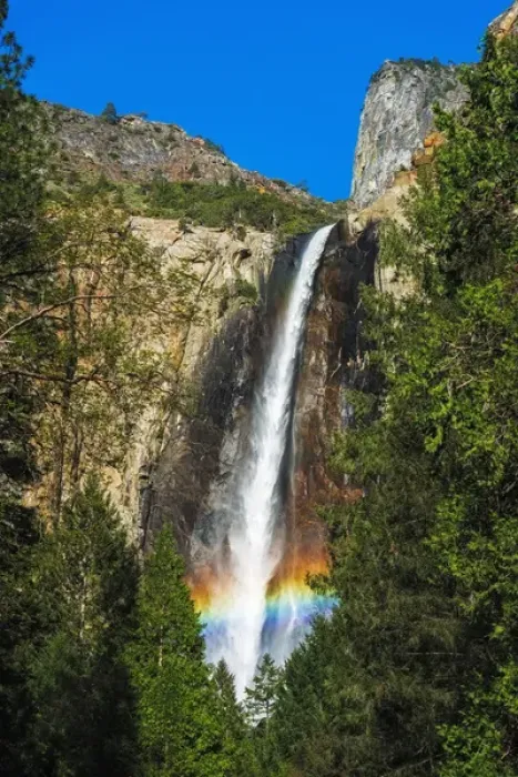 Framed Print : Rainbow over Bridalveil Fall, Yosemite National Park, California USA Framed Print : Rainbow over Bridalveil Fall, Yosemite National Park, California USA