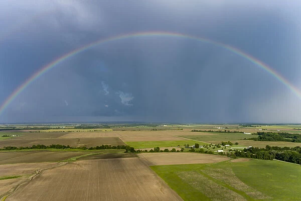 Rainbow after storm, Marion County, Illinois