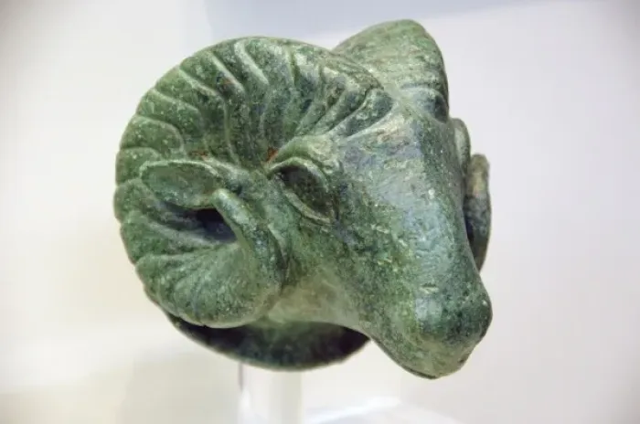 Framed Print : Rams head from the early 6th century B. C. Olympia Archaeological Museum. Ilia Province Framed Print : Rams head from the early 6th century B. C. Olympia Archaeological Museum. Ilia Province