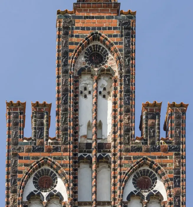 Framed Print : Ratschow Haus, buildt in the middle ages in typical brick gothic style Framed Print : Ratschow Haus, buildt in the middle ages in typical brick gothic style