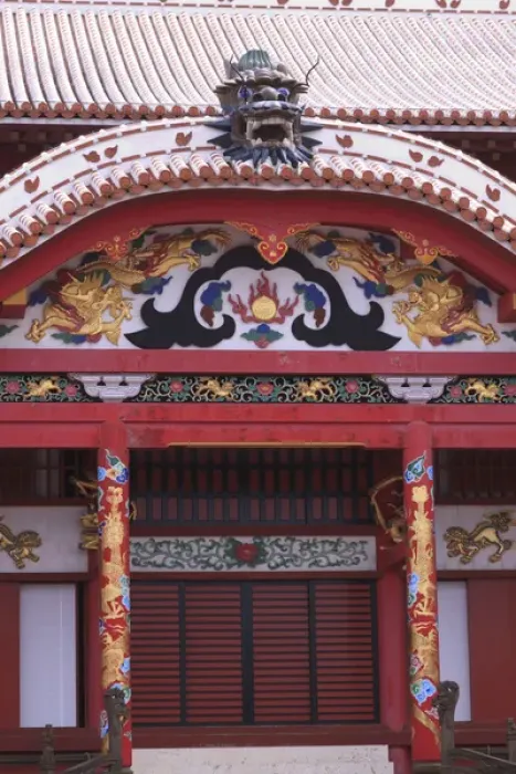Framed Print : The recently reconstructed Shuri Castle, Naha, Okinawa, Japan is one of the island s