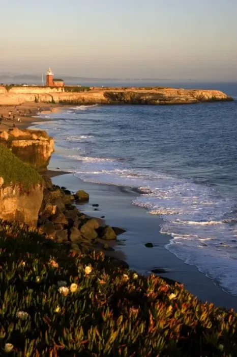 Framed Print : Red brick lighthouse at Santa Cruz, California