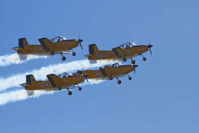 Framed Print : The Red Checkers Aerobatic Display Team with CT-4B Airtrainers Framed Print : The Red Checkers Aerobatic Display Team with CT-4B Airtrainers