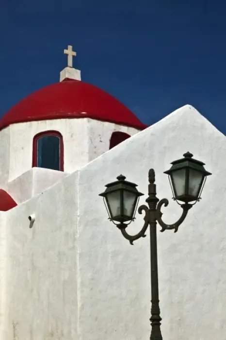 Framed Print : Red-domed church, Mykonos, Greece Framed Print : Red-domed church, Mykonos, Greece