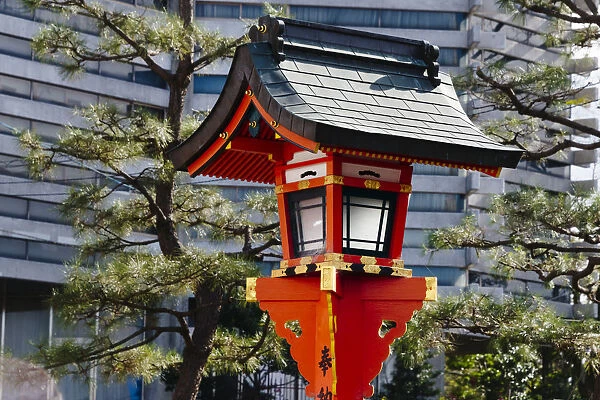 Red lantern in Fushimi Inari Shrine, Kyoto, Japan