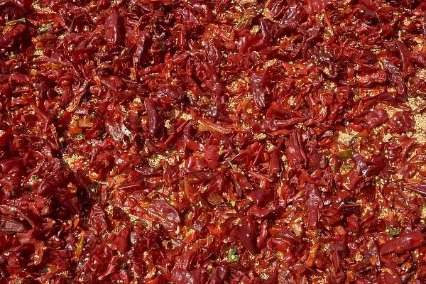 Red peppercorns, sun-dried, southeast Anatolia, Turkey
