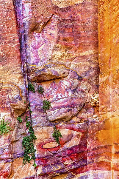 Red Rock Abstract Petra Jordan Built by the Nabataens in 200 BC to 400 AD