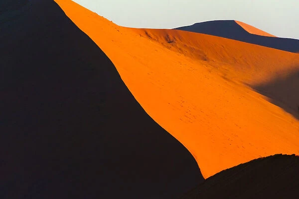 Red sand Dune 45 in southern Namib Desert. Sossusvlei, Namib-Naukluft National Park