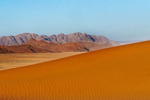 Red sand dune in southern Namib Desert, Sesriem. Hardap Region, Namibia