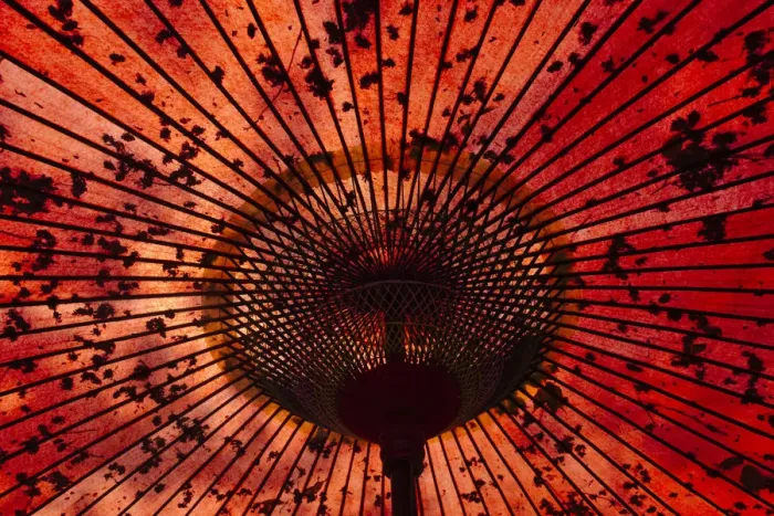 Framed Print : Red umbrella, Taiwan