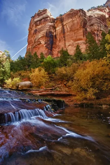 Framed Print : Redrock, Sandstone Walls and Left Fork of North Creek. Zion National Park, Utah Framed Print : Redrock, Sandstone Walls and Left Fork of North Creek. Zion National Park, Utah