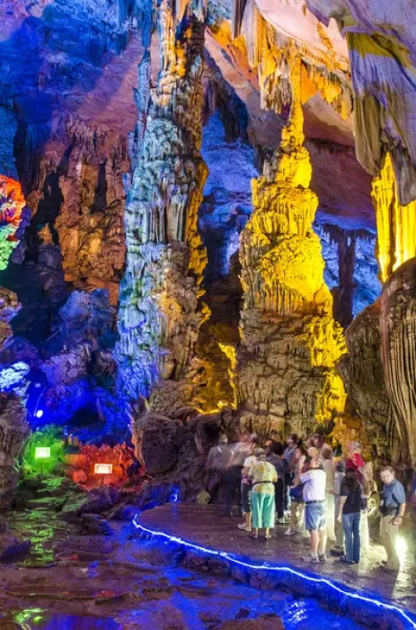 Framed Print : Reed Flute Cave Guilin, China