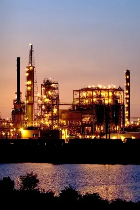 Framed Print : Refinery in Texas City, Texas