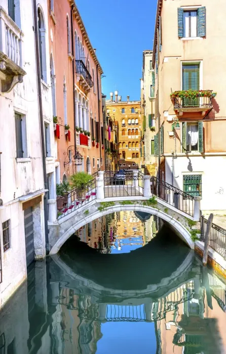 Framed Print : Reflection of buildings and boats, Venice, Italy Framed Print : Reflection of buildings and boats, Venice, Italy