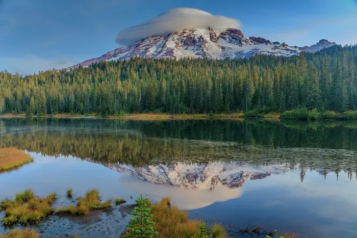 Framed Print : Reflection Lake within Mt. Rainier National Park Framed Print : Reflection Lake within Mt. Rainier National Park