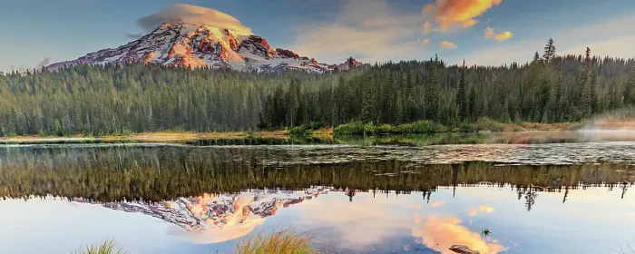 Framed Print : Reflection Lake within Mt. Rainier National Park Framed Print : Reflection Lake within Mt. Rainier National Park