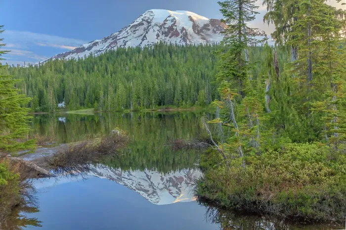 Framed Print : Reflection Lake at Mt. Rainier National Park