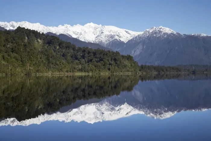 Framed Print : Reflections, Lake Mapourika, West Coast, South Island, New Zealand Framed Print : Reflections, Lake Mapourika, West Coast, South Island, New Zealand