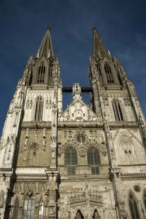 Framed Print : REGENSBURG18371-2012-BARTRUFF. CR2 - Towers of St. Peters Cathedral in Old Town Regensburg Framed Print : REGENSBURG18371-2012-BARTRUFF. CR2 - Towers of St. Peters Cathedral in Old Town Regensburg