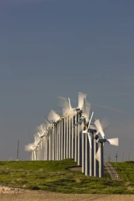 Framed Print : Renewable energy through wind power is collected via wind turbines in northern California s Framed Print : Renewable energy through wind power is collected via wind turbines in northern California s