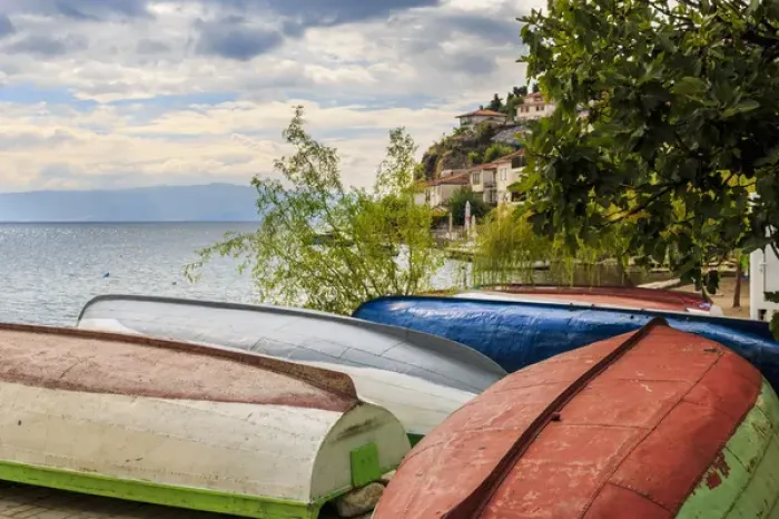 Framed Print : Republic of Macedonia, Ohrid and Lake Ohrid, Ohrid has 365 churches, one for each day of the year Framed Print : Republic of Macedonia, Ohrid and Lake Ohrid, Ohrid has 365 churches, one for each day of the year