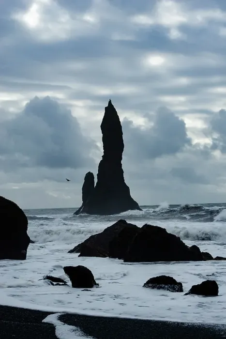 Framed Print : Reynisdrangar, Vik, Iceland. Black sand beach in the southern most village in Iceland Framed Print : Reynisdrangar, Vik, Iceland. Black sand beach in the southern most village in Iceland