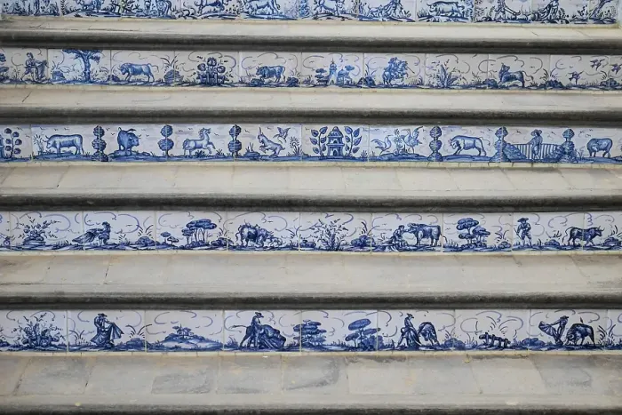 Framed Print : Rhonda, Spain. Spanish steps with tiles Framed Print : Rhonda, Spain. Spanish steps with tiles