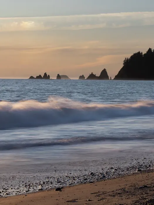 Framed Print : Rialto Beach, Olympic Peninsula, Washington State. Surf and sand at sunset Framed Print : Rialto Beach, Olympic Peninsula, Washington State. Surf and sand at sunset
