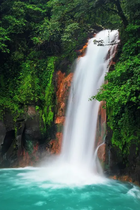 Framed Print : Rio Celeste Waterfall, Tenorio Volcano National Park, Guanacaste Province, Costa Rica