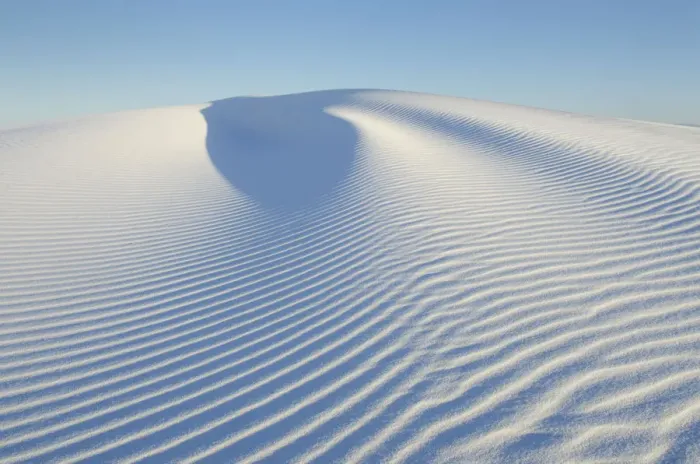 Framed Print : Ripple patterns in gypsum sand dunes, White Sands National Monument, New Mexico