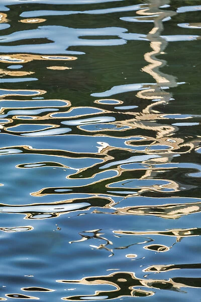 Rippled water reflection