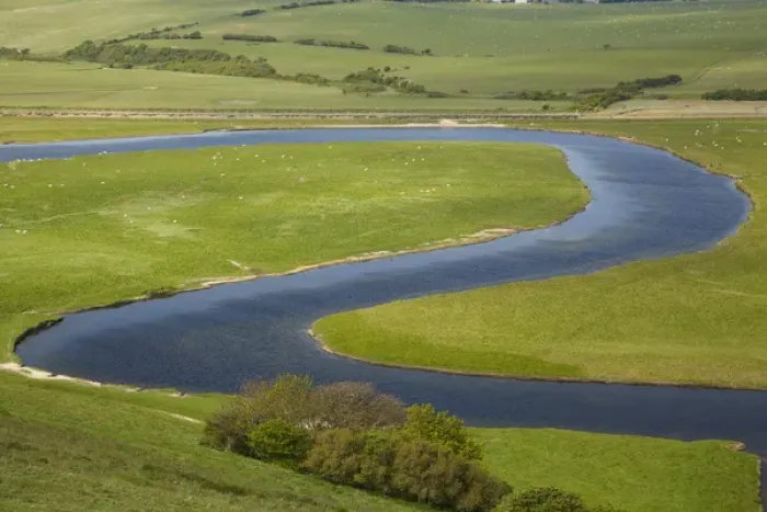 Framed Print : River Cuckmere, near Seaford, East Sussex, England, United Kingdom