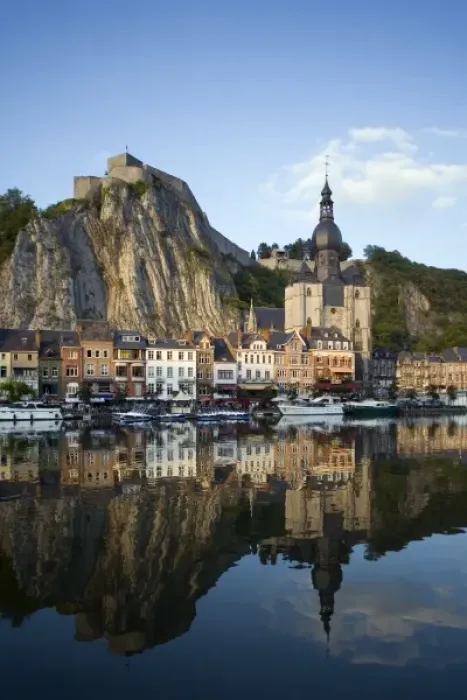 Framed Print : River Meuse, Dinant, Namur, Wallonia, Belgium