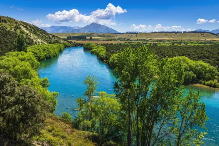 Framed Print : River view from the Upper Clutha River Track, Central Otago, South Island, New Zealand