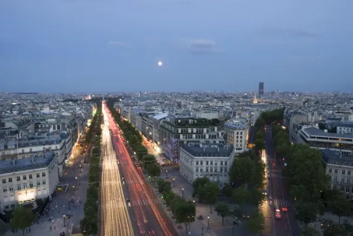 Framed Print : RM. Champs Elysee. Paris from the top of Arc de Triomphe. Paris. France Framed Print : RM. Champs Elysee. Paris from the top of Arc de Triomphe. Paris. France