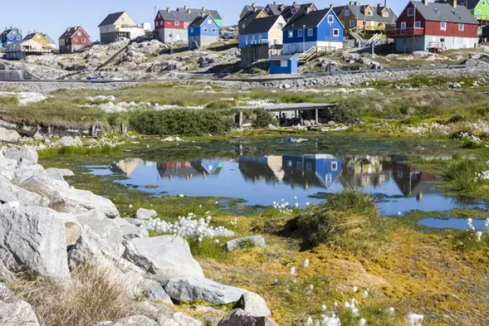 Framed Print : RM. Home buildings Ilulissat. Greenland Framed Print : RM. Home buildings Ilulissat. Greenland