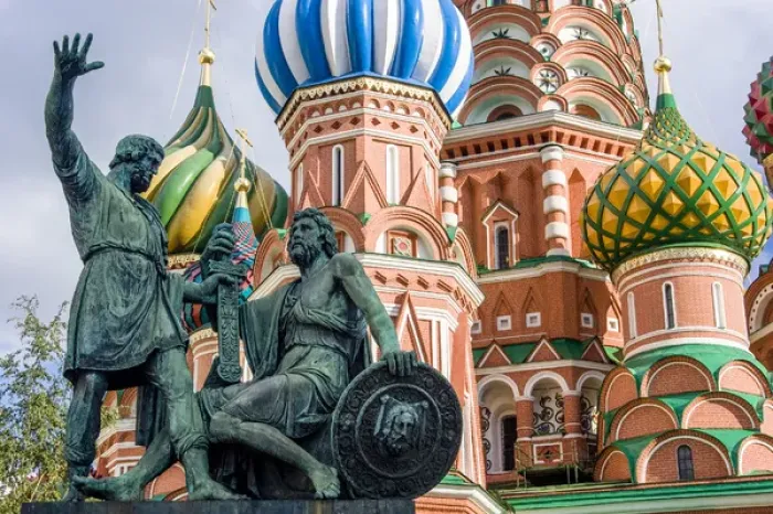 Framed Print : RM. Monument to Minin and Pozharsky. 1816 Bronze Statue. St Basils Basilica Framed Print : RM. Monument to Minin and Pozharsky. 1816 Bronze Statue. St Basils Basilica