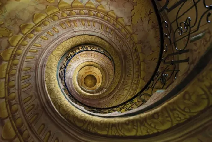 Framed Print : RM. Staircase between Church and Library. Melk Abbey. Melk. Austria